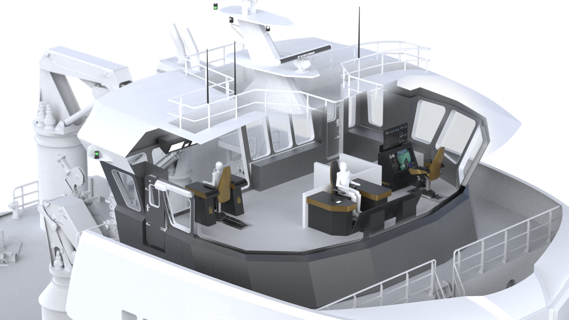 Interior bridge cutaway