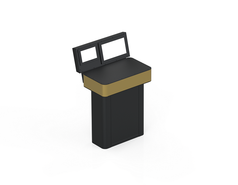 Centre console module with screens