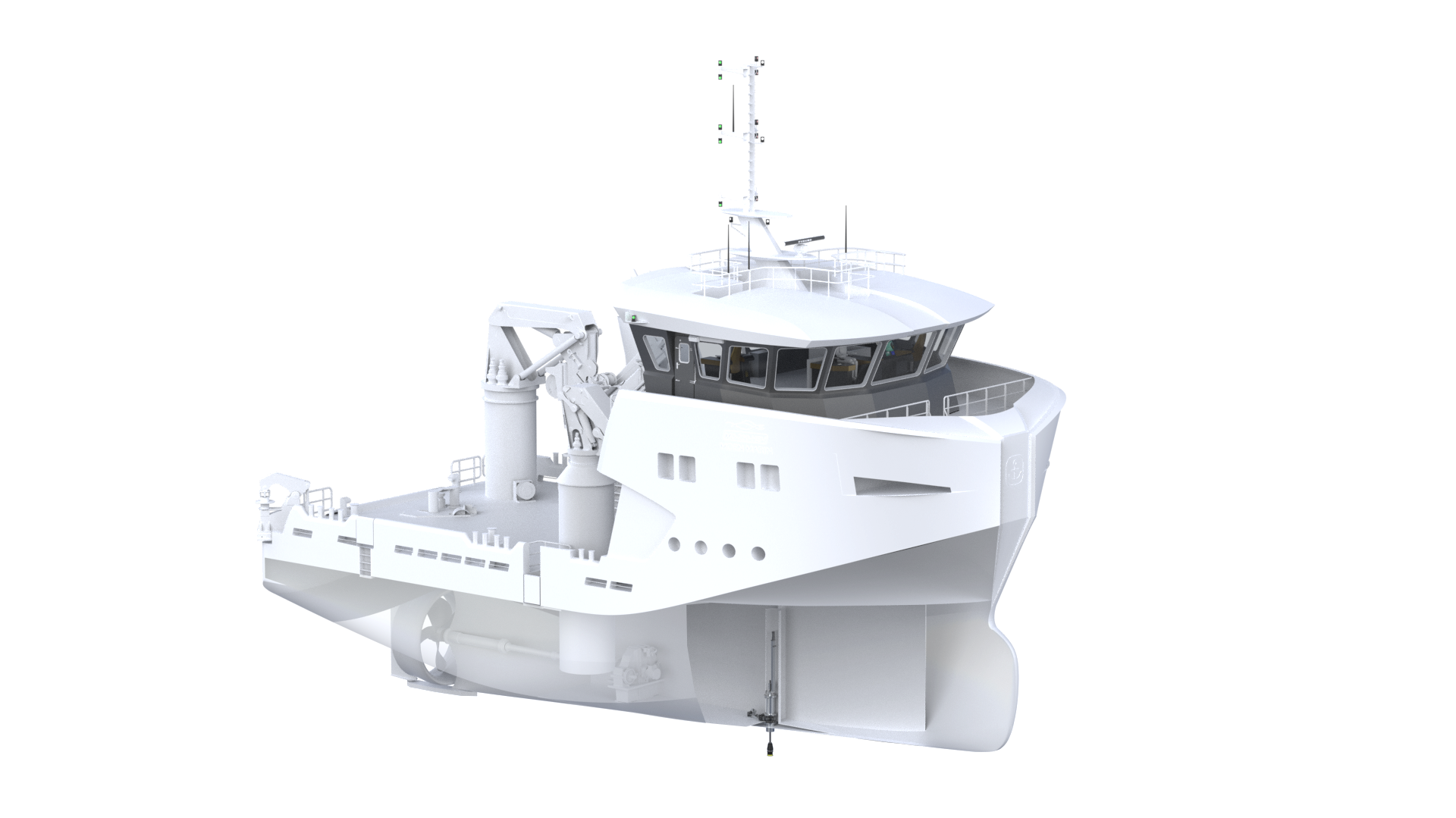 Exterior 3D vessel render