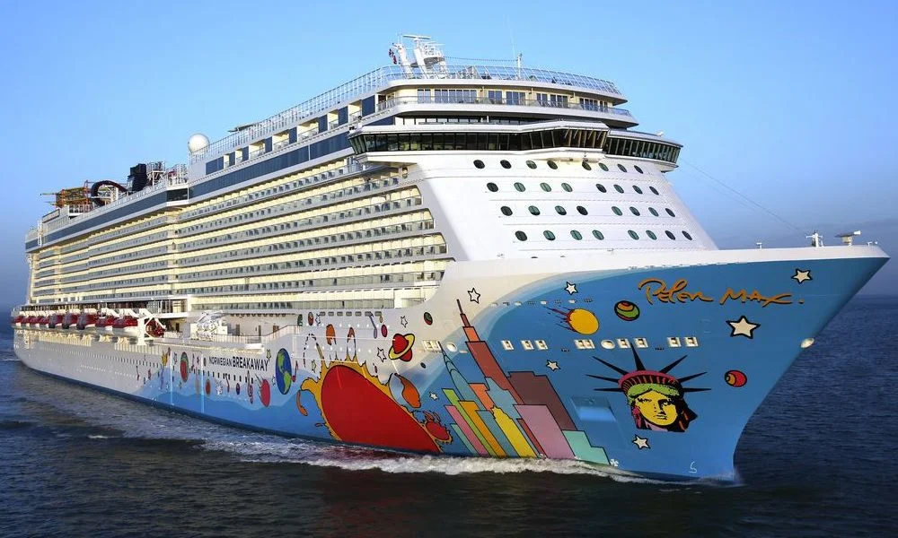 Cruise vessel at sea